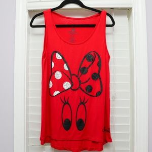Red Minnie Mouse Bows Racerback Tank|Disney Parks|